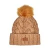 UGG Women's Knit Cable Faux Fur Pom Beanie -
