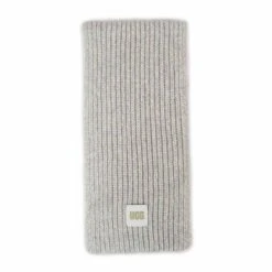 UGG Women's Ribbed Knit Scarf - Light Grey