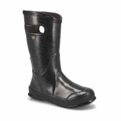 Bogs Girl's Rainboot Glitter Rain Boot - Blac
