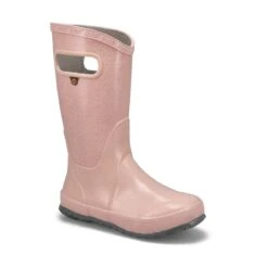 Bogs Girls' Glitter Rain Boot - Rose Gold