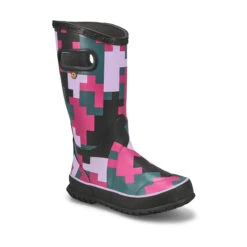 Bogs Girls Big Camo Rain Boot - Black Multi